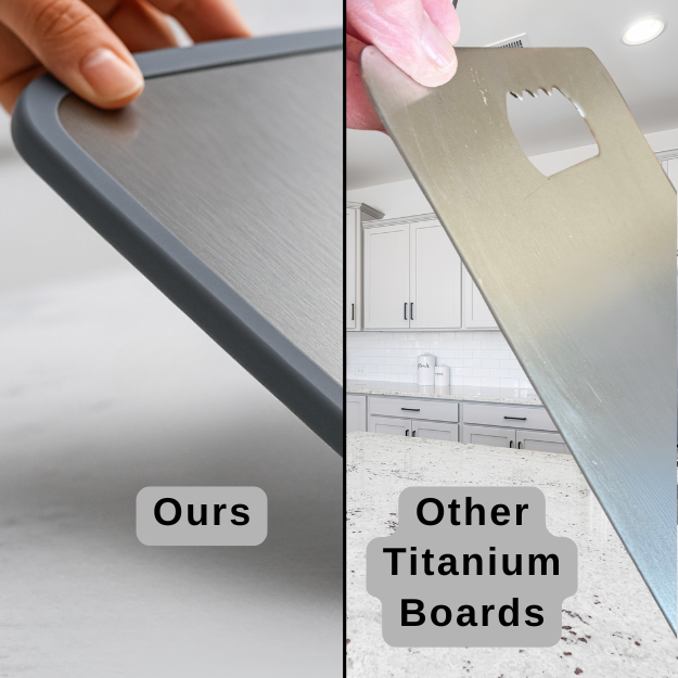 SenChef™ Titanium Cutting Board with Silicone Safety Edge™ — Stable, Easy to Clean & Built for Everyday Family Use